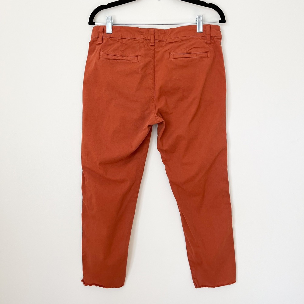 Frank & Eileen Wicklow Chino Crop Pants Raw Hem Womens 6 Rust - Picture 5 of 12